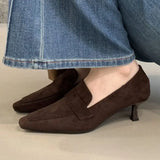 KYLETHOMASW  -  Street Style Pointed Toe Women Pumps Fashion Thin Low Heels Shoes Elegant Party Prom Dress Zapatos De Mujer