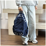 KYLETHOMASW  -  New Star School Bag for Female Japanese Denim Women Backpack High School Teenagers Student Casual Large Capacity Back Pack