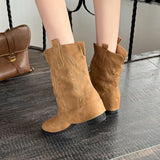 KYLETHOMASW  -  Pointed Toe Women Ankle Boots High Heels Shoes Autumn 2025 Designer Brand Chelsea Boots Fashion Chunky Leather Shoes Mujer Botas