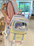 KYLETHOMASW  -  Ita Schoolbags Women Ins Kawaii Cute Ears High-capacity Transparent Bags Y2k Students Contrast Color Dopamine Fashion Backpacks