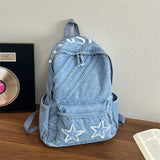 KYLETHOMASW  -  New Star School Bag for Female Japanese Denim Women Backpack High School Teenagers Student Casual Large Capacity Back Pack