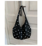 KYLETHOMASW  -  Luxury Design Y2k Aesthetic Office Lady Shoulder Bags Elegant All Match Dots Women's Handbags Korean Chic Fashion Underarm Bag