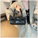 KYLETHOMASW  -  Niche Bow Bag Female 2025 New One-shoulder Underarm Bag All-match Slung Portable Cylinder Design Handbag Women