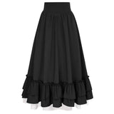 KYLETHOMASW  -  New Halloween Renaissance Vintage Skirt Medieval Retro Stage Performance Outfits Irregular A-line Midi Skirt for Women