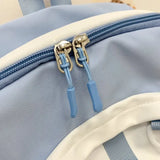 KYLETHOMASW  -  Women Students Contrast Color Patchwork Schoolbags Casual All Match Letter Printing Backpack Fashion Y2k Aesthetic Ins Backpacks