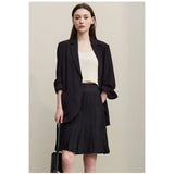 KYLETHOMASW  -  Women High Waist Pleated A Line Mini Skirt Slim Petite Casual College Style Summer Bottoms S 3XL