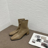 KYLETHOMASW  - Declan Square Toe Leather Boots