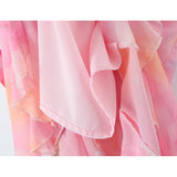 KYLETHOMASW  -  Romantic Floral Print Summer Vacation Dress Women Sexy Backless V Neck Ruffle Long Dresses Maxi Vestidos