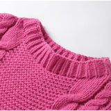 KYLETHOMASW  -  Loose Knitted Women's Sweater High Neck Wide Long Sleeve Female Knitwear Tops 2025 Autumn Winter Fashion Oversized Lady Pullover