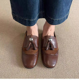 KYLETHOMASW  -  Women Flats Loafers Shoes Designer Casual Mary Jane Summer 2025 Dress Women Sandals Walking Pu Leather Lolitas Round-toed Shoes
