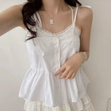 KYLETHOMASW  -  Summer Lace Patchwork Bohemian Women's Tank Tops 2025 New Sleeveless V-neck Sexy Short Vest Shirts for Womens