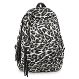 KYLETHOMASW  -  Women's Leopard Print Canvas Backpack Drawstring Decor Adjustable Strap Casual Daily School Travel Bag New Trend Back Pack