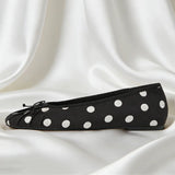 KYLETHOMASW  -  Luxury Designer Ballet Flats Women Bow Decoration Polka Dot Pleated Design Dress Shoes for Girls Elegant Party Mary Jane Shoes