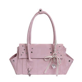 KYLETHOMASW  -  Women's PU Leather Rivet Star Handbag Sweet Cool Niche Aesthetic Daily Street Shoulder Tote Bag New Handbags and Purses