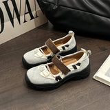 KYLETHOMASW  -  Women's Retro Style Shallow Mouth Casual Mary Jane Autumn New Fashion Versatile Comfortable Thick Soled Sports Single Shoes