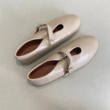 KYLETHOMASW  -  Elegant Ballet Flats Shoes for Women Soft PU Leather Mary Janes Shoes Ladies Spring Autumn Casual Streetwear Comfortable Loafers