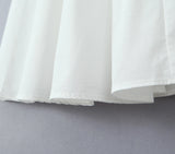 KYLETHOMASW  -  Sexy White Slash Collar Backless Midi Long Strapless Dress Women Pleated Folded Low Waist Pleated Ruched Hem Swing Party Robe