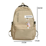 Kylethomasw Middle Student School Bags for Teenager Girls Backpack Women Nylon Campus Casual Bagpack