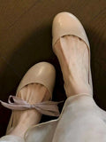 KYLETHOMASW  -  Summer New Small-Batch Simple Round-Toe Shallow Flat Shoes for Women, Fashionable Commuter Elegant Grandma Shoes