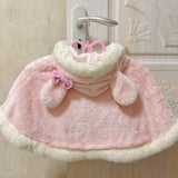 KYLETHOMASW  -  Vintage Harajuku Japanese Rabbit Ear Coat Short Small Fellow All-match Slim Cloak Fluffy Hoody Small Fragrance Trendy Ropa Mujer