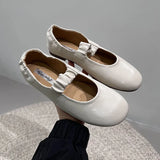 KYLETHOMASW  -  Red Fashion Pleated Women Flat With Shoes Round Toe Casual Female Shallow Footwear Slip On Ladies Mary Janes Flat Shoes New