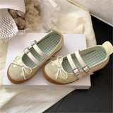 KYLETHOMASW  -  Women Ballet Flats Fashionable Elegant Round Toe Shoes Women Comfortable Street Style Soft Sole Ballet Shoes Mary Jane Shoes