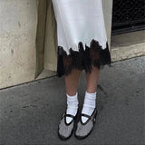 KYLETHOMASW  -  Summer Hollow Mesh Women sandals Ballet Falts Shoes Round Toe Mary Jane woemn Sandals Buckle Strap shoes Plus Size 35-42