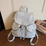KYLETHOMASW  -  Korean Casual Women Students Backpack Sweet Y2k Aesthetic Fashion Star Backpacks Chic Fashion Kawaii All Match Schoolbags