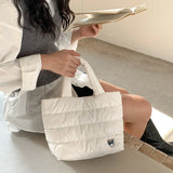 Kylethomasw Korean Version Bag High-end Large Capacity Cotton Female Nylon Daily Fashion Relaxtion Commuting Explosive Goods