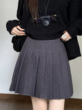 KYLETHOMASW  -  2024 Knitted Skirts Casual Women Sexy Streetwear Gentle High Waist Loose Daily Solid Pleated Slim New Autumn