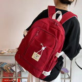 Kylethomasw High Quality Solid Color Women Backpack Cool Men Travel Bookbag School Bag For Teenage Girls Teenagers Cute