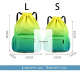 KIylethomasw Oxford Fabric Slim Restraint Pocket Drawstring Backpacks Waterproof Bag Large Capacity Drawstring Backpack Outdoor Travel Bags