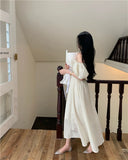 KYLETHOMASW  -  Elegant Party Dresses Woman Summer Solid Off The Shoulder Puff Sleeve  Long Vestidos Chic Chest Wrapping Evening Robes Femmes