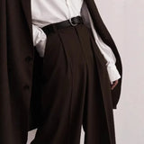 KYLETHOMASW  -  Minimally Sophisticated Suit with Wide Leg Pants for Women Spring New High Waisted Drape