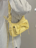 KYLETHOMASW  -  Fashion Bow Women's Bag 2025 Summer New Single Shoulder Underarm Drawstring Pleated Crossbody Square Bags