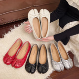KYLETHOMASW  -  New Korean Style Women's Split-Toe Loafers Shallow Cut Ballet Flat Slip-Ons with Comfortable Mary Jane Spring/Autumn Tabis Shoes