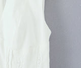 KYLETHOMASW  -  French Indie Folk Elegant White Lace Embroidery Lace V-neck Cotton Sleeveless Dress For Women White Tank Dress