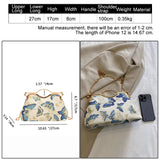 Kylethomasw Metal frame PROM Party Clutch Handbag For Women Elegant Women's Bag Butterfly Printing Shoulder bag Fashion Crossbody Bag