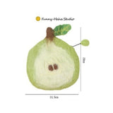 KYLETHOMASW  -  Cute Pear Shape Wool Felt Crossbody Bag Handmade Felt Fruit Mini Shoulder Purse Women Girls Small Phone Coin Messenger Bag