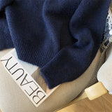 KYLETHOMASW  -  Vintage Sweater Women Harajuku Print Patchwork Knitted Pullovers Winter Knitwears Streetwear Korean Design Casual Jumpers