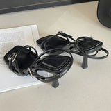 KYLETHOMASW  -  Wine Red Footwear New In Women Heeled Sandals Shoes 2025 Female Fashion Buckle Ladies High Heels Sandals Pumps Shoes Big Size