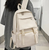 Kylethomasw New Woman Backpack PU Leather Rucksack Women's Knapsack Travel Bagpacks School Bags for Teenage Girls Back Pack