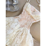 KYLETHOMASW  -  Gyaru Elegant Chic Ball Gown Summer Kawaii 90s Sexy Fashion Sweet Princess Dress Woman French Lace Sim Fairy Dress Harajuku
