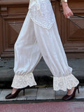 KYLETHOMASW  -  Fashion Aesthetic Women's Spring Summer Lantern Pants Kawaii Lace Patchwork Leg Cuff Loose Wide Leg Trousers Streetwear