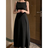 KYLETHOMASW  -  Elegant White Midi Dress Women Vintage Party Prom Spaghetti Strap Black Dresses Korean Formal Occasion Bodycon Vestidos