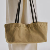 KYLETHOMASW  -  Minimalist Canvas Shoulder Tote Bag Women Thin Pu Strap Snap Button Small Handbag Daily Commute Shopping Casual Underarm Purse