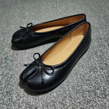 KYLETHOMASW  -  Comfortable Classic Women's Ballet Flat Shoes Tabi Split-Toe Rubber Upgraded Leather Insole Versatile Cute Pig's Hoof Shoes