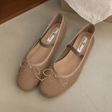 KYLETHOMASW  -  Female Mesh Breathable Ladies Mary Janes Flats Shoes 2025 New Fashion Butterfly-Knot Footwear Women Ballet Flats Dance Shoes