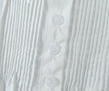 KYLETHOMASW  -  White Spliced Lace Slash Collar Ribbon Bow Strap Summer Corset Women Summer Tank Tops Pleated Slim Through Buttons Crop Top