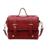 KYLETHOMASW  -  Ladies Fashionable PU Leather Square Box Bag Urban Simple Style Shoulder Crossbody Bag Daily Match Soft Hardness Zipper Opening
